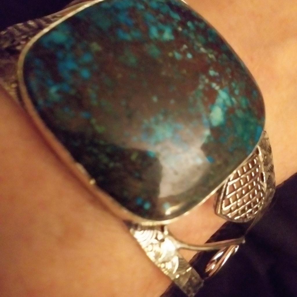 Stunning 925 Sterling Silver Turquoise Cuff Bracelet